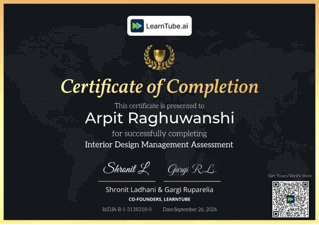 Certificate of Completion - Arpit Raghuwanshi